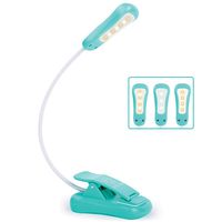 LuminoLite Rechargeable 7 LED Book Light, Reading Lights for Reading in Bed, 3000-6000K Dimmable 9 Brightness Levels, Up to 60 Hours Lighting. Perfect for Bookworms, Kids & Travel. (Turquoise)