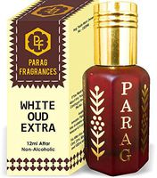 Parag Fragrances White Oud Extra Attar 1 Tola / 12ml (Crystal Series) (Limited Time Launching Offer Pack) Natural Distiled Attar/Alcohol Free Attar/Long Lasting Attar