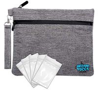 Smell Proof Bag by Urban Sacks - 11"x9" - Triple Layer Carbon Protection - Holds Containers to Stash Herb - Scent Locking – Dog Tested Odor Proof Pouch - Discreet Case - 5 Resealable Baggies