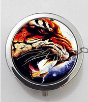 BlackKey Tiger Roar 3-Compartment Decorative Pocket Gift Box Case Organizer for Pill, Color 1 -177