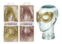 Lindo Masquerade Hot & Cold Therapy Mask - Reusable, For Puffy, Swollen, Dry, Itchy Eyes, Headache Relief (Rose Gold)