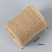 USIX 10 Yards Natrual Jute Burlap Ribbon Roll for Arts Crafts DIY Gift Packing Flower Wrap Wedding Birthday Baby Shower Decoration (D4-15 6CM/2.36inch)