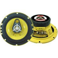 Car Three Way Speaker System - Pro 6.5 Inch 280 Watt 4 Ohm Mid Tweeter Component Audio Sound Speakers For Car Stereo w/ 40 Oz Magnet, 2.25" Mount Depth Fits Standard OEM - Pyle PLG6.3 (Pair)