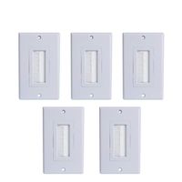HONGYE Wall Plate 5-Pack, Easy to Install, For Speaker HDMI Network Phone Cables Home Theater Systems Pass Through Insert (Snowy White)