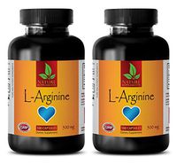 Testosterone pre Workout for Men - L-ARGININE 500mg - Arginine pre Workout - 2 Bottles 200 Capsules