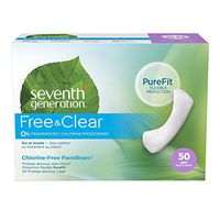 Seventh Generation Pantiliner Pads, Free & Clear, 50 count