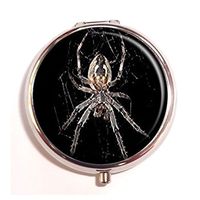 LCTCKP Animals Spider Custom Fashion Hot Round Pill Box Decorative Metal Western Medicine Tablet Container Box