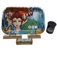 OCB Rolling Tray Artist Series 7x11 + OCB Rolling Papers with Tips (1 1/4 Roller)