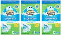 Scrubbing Bubbles Fresh Brush Flushable Refills - Citrus Action Scent - 12 Count Flushable Refills Per Box - Pack of 3 Boxes