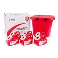 20-Gallon SHARPS Recovery System with SIX 1-Gallon SHARPS CONTAINERS - SHARPS-12610
