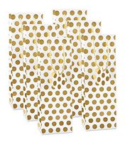 Kraft Wine Bags, Sdootjewelry 24 Pack Paper Wine Gift Bags with Handles and Message Tag, Gold Polka Dots Craft Wine Bag Perfect for Weddings, Birthdays, Housewarming