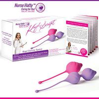 Nurse Hatty Kegel Exercise Weight System - 2 Smart Weights & Shapes for MED & LG Canal Sizes for Perfect Fit, Pelvic Floor Exercises for Bladder Control + eBook Edu & Easy Training Guide