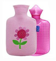 Upscale Elegant Children Hot Water Bottle/Classic Hand Warmer 800 ML, Pink