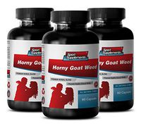 Male Enhancing Vitamins - Horny Goat Weed (Premium Herbal Blend) - Horny Goat Weed Maximum Strength - 3 Bottles 180 Capsules