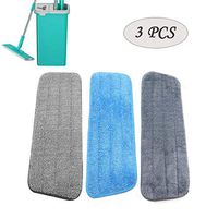 Mop Pad,Reusable Dust Microfiber Floor Mop Pad Washable Mop Cloth,Thick Mop Head Replacement Cloth for Hardwood,Laminate, Tile Floor Cleaning,Wet or Dry Usage For Home Kitchen Bathroom Cleaning(3 pcs)