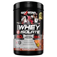 Six Star Whey Isolate Plus Protein Powder, 100% Whey Protein Isolate, Decadent Chocolate, 1.5 Pounds