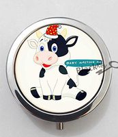BlackKey Cow Animal 3-Compartment Decorative Pocket Gift Box Case Organizer for Pill, Color 1 -1472
