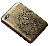 Shonan Fashion Durable Antique Nobility Bronze Men's Cigarette Case Cig Holder (White Tiger)
