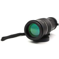 Aoneky 10x 40 Compact Monocular Telescope - Big Eyepiece Dual Focus with Lens Dust Covers for Hunting Bird Watching, Black