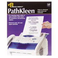 New-Read Right RR1237 - PathKleen Printer Roller Cleaner Sheets, 8 1/2 x 11, 10/Pack - REARR1237