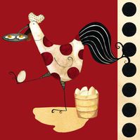 Luncheon Size Napkin,6.5"x6.5", Pack of 20, Eggalicious