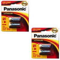2pc Panasonic 2/3A 3V 2pk CR123 Photo Lithium Batteries RL123A RL123A-1 RL123A-2
