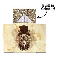 Folding Rolling Tray Built in Grinder Stash Wallet Pouch Smell Proof Easily Concealed Stoner Gifts Smoking Accesories (Salvador)