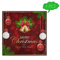 CaTaKu Merry Christmas Napkin, Xmas Jingle Bell Napkins Table Dinner Napkin Luncheon Cocktail Napkins on Party Home kitchen Table Decoration, 20" x 20"