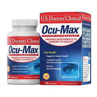 U.S. Doctors' Clinical Ocu-Max Eye Health Supplement with Beta Carotene, Lutein and Zeaxanthin Plus Eyebright and Antioxidant Vitamin C, Vitamin E (Packaging May Vary) [3 Month Supply – 90 Capsules]