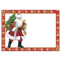 Caspari Lynn Haney Santa Self-Adhesive Gift Tags, 60 Labels