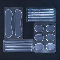 Clear Silicone High Heel Cushion Inserts Pad Heel Grips Anti Slip Sandals Gel Strap Strips Foot Support Gel Shoe Sticker Foot Care Protector for Foot Pain Relief, Set of 16