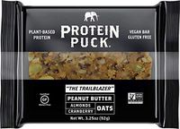 Protein Puck Bar, Original Peanut Butter Flavor, Gluten Free, Vegan, Non GMO, Fiber Rich, Non-Dairy, 16ct Case