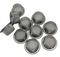 Yinglai 10pcs 0.5Inch Diameter Crystal Tobacco Pipe Stainless Steel Mental Screen Filters for Crystal Smoking Pipes Use