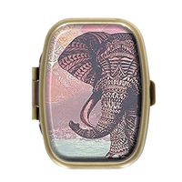 AmSun Elephants Custom Square Medicine Pocket Wallet Travel Pill Vitamin Decoration Box Case Holder