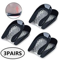 Orthopedic Insoles Shoe Inserts - Heel Cups for Heel Pain,Heal Dry Heel & Achilles Tendinitis - Heel Gel Pad for Woman(3 Pairs)