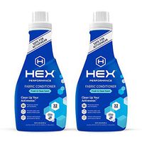 HEX Performance Fabric Conditioner, Fresh & Clean, 32 Load (Pack of 2) - Safe for Activewear, Eco-Friendly