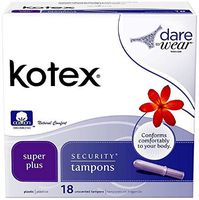 Kotex Super Plus Security Tampons, Unscented 18 ea (Pack of 5)