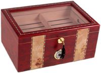 180 ct Clear TOP BURL Wood Cigar HUMIDOR