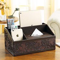 T-ZJHC Multi-Function Tissue Box Living Room Coffee Table Paper Remote Control Storage Box Creative Simple and Lovely, Classical Flowers
