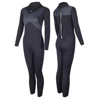 Hevto Wetsuits Women 3mm Neoprene Full Scuba Diving Suits Lady Surfing Swimming Keep Warm Back Zip (X-Women Gray, XL)