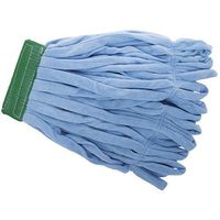 HUBERT Microfiber Mop with Looped End and 5"W Headband Blue Set of 3