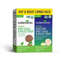 Wellements Cough Syrup (Organic Baby Cough 2 Pack (Day & Night), 2 oz. Day and Night Formula) Free from Dyes, Parabens, Preservatives