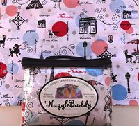 'NUGGLEBUDDY Microwavable Moist Heat & Aromatherapy Organic Rice Pack."PARIS" with SPEARMINT EUCALYPTUS Aromatherapy.