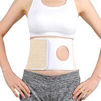 LANGYINH Hernia Colostomy Belt,Abdominal Binder for Stoma Support with 3" Opening and Pad,Fit Right OR Left Side,M