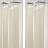 mDesign Plastic, Waterproof, Mold/Mildew Resistant, Heavy Duty PEVA Shower Curtain Liner for Bathroom Showers and Bathtubs - No Odor - 3 Gauge, 72 inches x 72 inches - 2 Pack - Sand