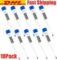 Digital Electronic Thermometer for Adults, Children and Baby Fast Reading and Accurate Fever Temperature for Oral Rectal Underarm with LCD Display (10 Pack)(Fahrenheit)