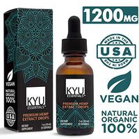 KYU Essentials - Hemp Oil 1200 MG for Pain Relief, Anti Anxiety, Stress Reliever, Sleep Supplements - Herbal Drops - Natural Anti Inflammatory - 1 Fl Oz (30 ml)