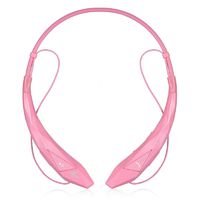 Wireless Headphones, Megadream Wireless Stereo Sport BT Headset Neckband Retractable Earbuds w/Mic for Running Gym Yoga Exercise iPhone Samsung (Pink)
