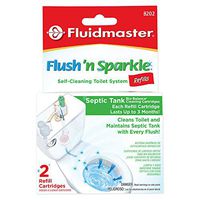 Fluidmaster 8202P8 Flush 'n Sparkle Automatic Toilet Bowl Cleaning System Refills, BioBalance Septic 2-Pack