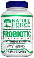 Nature Force Probiotic Supplement | Probiotics for Women and Man | Strength Reduce Gas Bloating and Aid Weight Loss 60 Caps